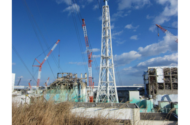 3号機原子炉建屋（1月14日撮影）