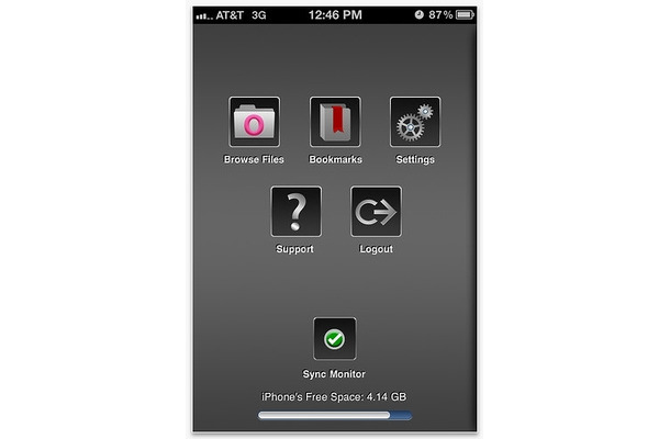 「Oxygen V2 for iPhone」トップ画面