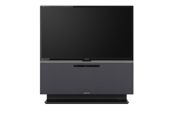 液晶テレビ「AQUOS」を取り付けた「AN-AS6000」の利用イメージ（テレビは別売）