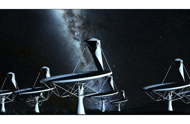 SKAが建設しようとしている世界最大の電波望遠鏡（イメージ）