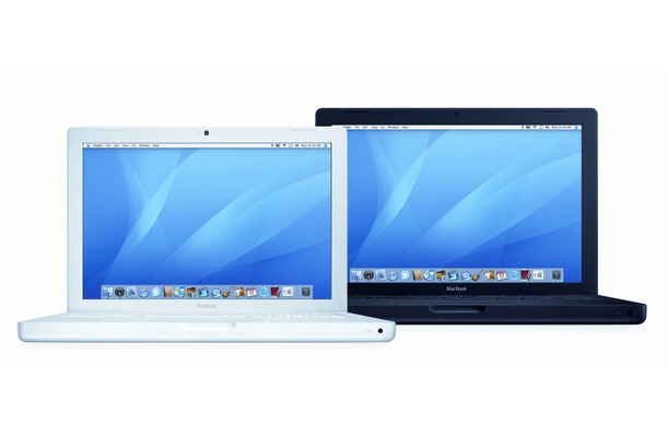 　アップルコンピュータは8日、ノートPC「Mac Book」にCore 2 Duoを搭載した新モデルを発表した。ホワイトモデルは1.83GHzと2GHz、ブラックモデルは2GHzモデルのみとなる。本日より販売が開始されており、価格は139,800円から。