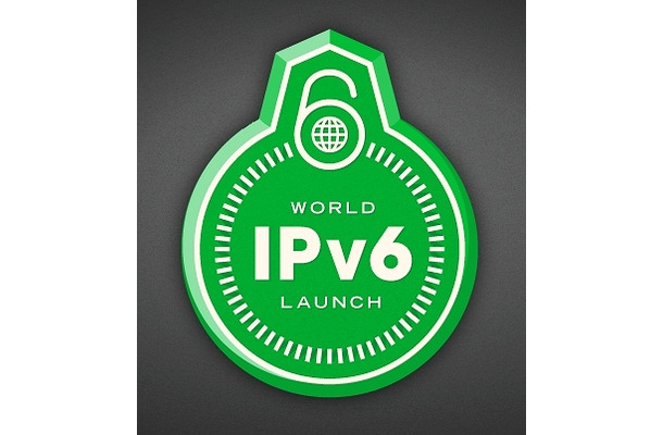 「World IPv6 Launch」ロゴ（バッジ）