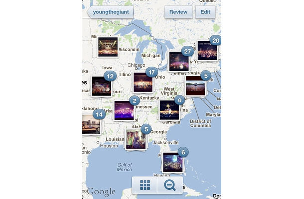 地図上に写真を表示する「フォトマップ」