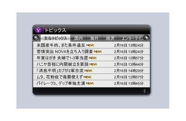 Yahoo!トピックスウィジェット