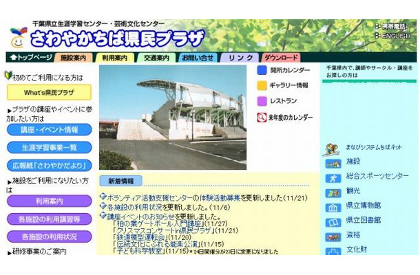 さわやかちば県民プラザ（Webサイト）