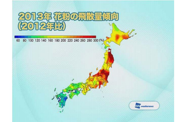 2013年花粉飛散傾向