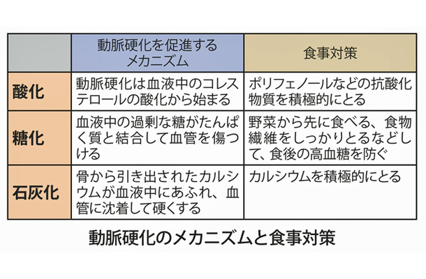 動脈硬化のメカニズムと食事対策