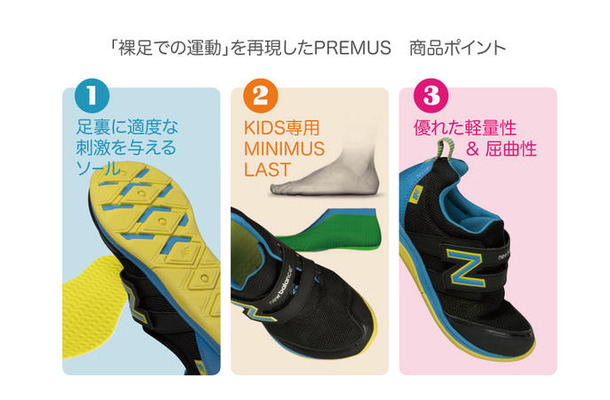 「裸足での運動」を再現したPREMUS 商品ポイント