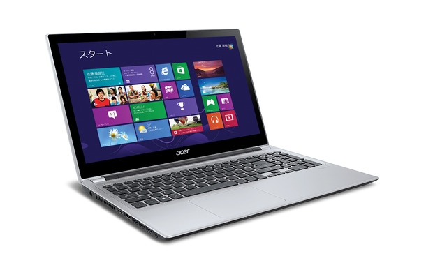 Windows 8搭載、10点マルチタッチ対応の15.6型ノートPC「V5-571P/531P」シリーズ。筐体は共通する