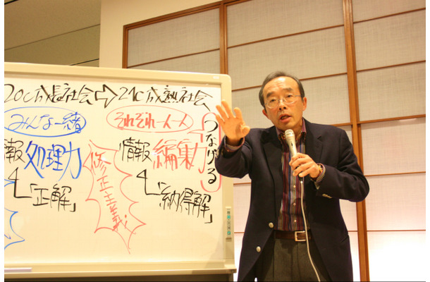 藤原和博氏。これからは情報処理力ではなく情報編集力の時代だと説く