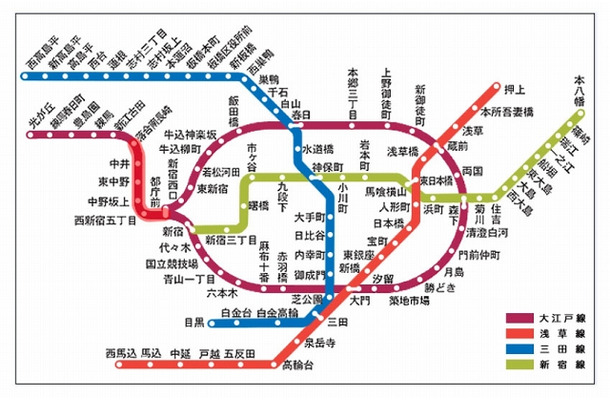 今回新たに携帯電話サービスが利用可能となる路線（赤色）