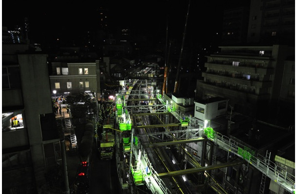 東横線渋谷-代官山間の地下化切替工事（代官山）