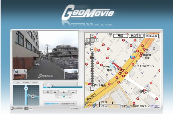 3D表示のカーナビが流行ったが、それの実写映像をWeb地図上で楽しめる