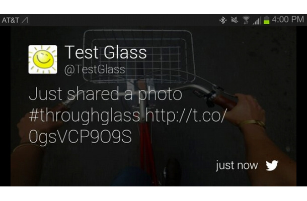 Google Glassでの画像＆ツイート共有