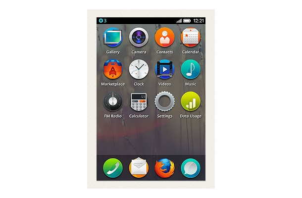 「Firefox OS」採用デバイスの画面イメージ