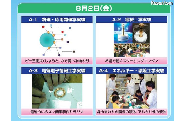 関西大学・サイエンスセミナー、8/2のプログラム