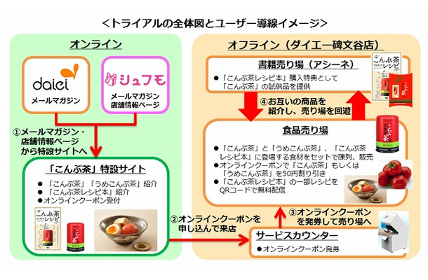 トライアルの全体図とユーザー導線イメージ