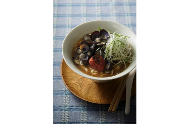 しじみと焼き梅のみそラーメン