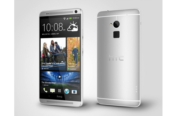 5.9インチのAndroid 4.3搭載スマートフォン「HTC One max」。背面に指紋センサーを搭載