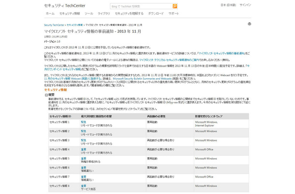 マイクロソフトによる発表