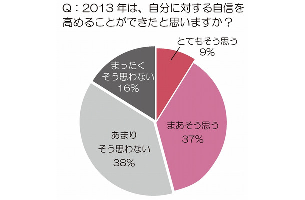 2013年は、自分に対する自信を高めることができたと思いますか？