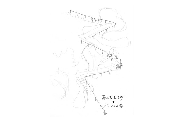 「西沢立衛 + nendo：森の屋根ときのこ」展、10月開催。展覧会のためのスケッチ：西沢立衛、佐藤オオキ（nendo）