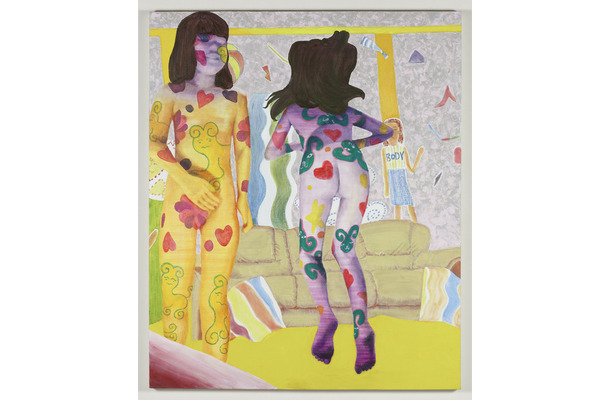 『トランポリンver.2』 2013 128.0 x 106.5 cm  oil on canvas mounted on panel