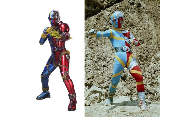 新キカイダー（向かって左）と旧キカイダー