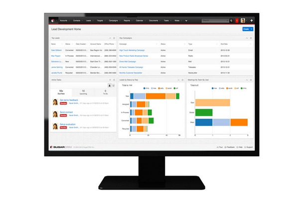CRMソフトウェア「Sugar」画面イメージ
