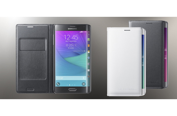 「GALAXY Note Edge」 向けフリップケース「EF-WN915Bシリーズ」はホワイトとチャーコールの2色を用意