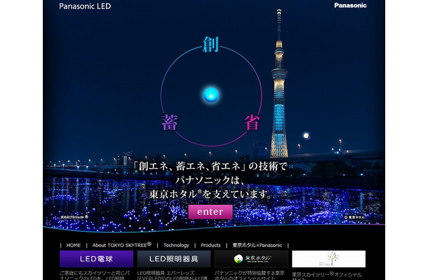 「パナソニックスカイツリースペシャルサイト」トップページ