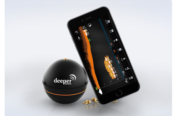 iPhoneやスマートフォンのディスプレイをモニターとして利用できるワイヤレス魚群探知機「Deeper」