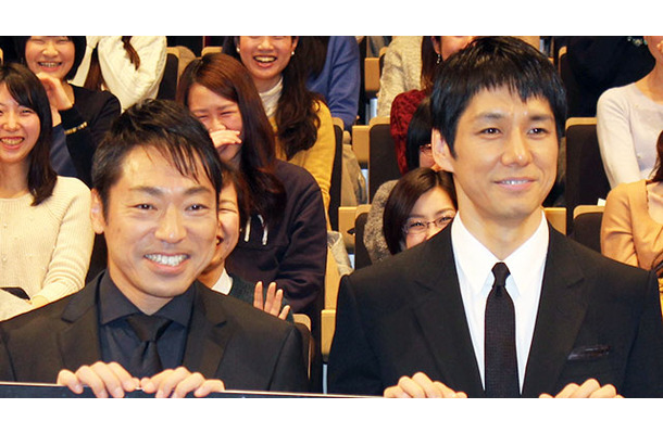 親子役を演じる、西島秀俊＆香川照之／ドラマ「流星ワゴン」完成披露試写会