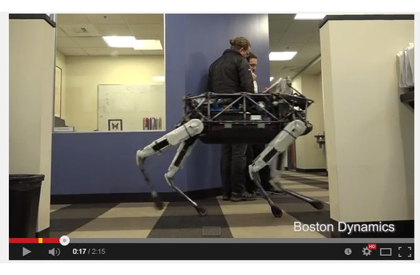 Boston Dynamicsが公開した犬型ロボット「Spot」（動画キャプチャ）