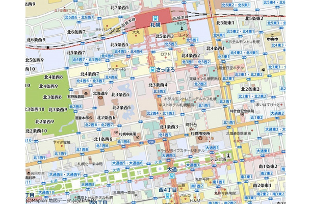 新しい地図デザイン。より見やすくなっている