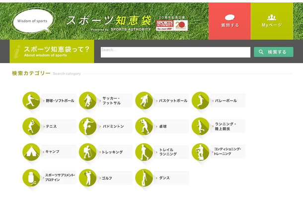 「スポーツ知恵袋」ホームページ