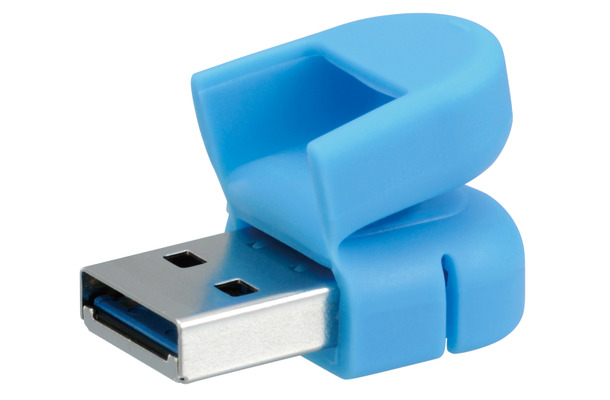 USB 3.0端子側。ほとんど端子しかないほどの小型モデル