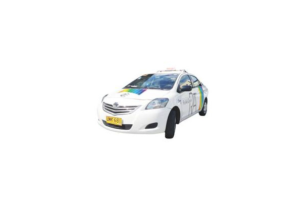 H.I.Sと提携したマニラの日系タクシー会社「リョウアキタクシー」の営業車両。2011年に営業を開始し、年間550万人を越える利用者がいるという（画像はプレスリリースより）