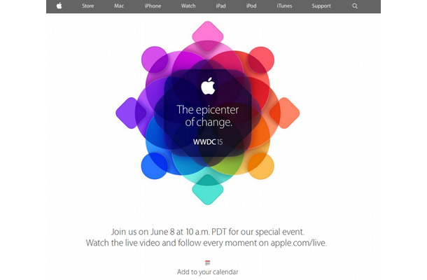 「www.apple.com/live」トップページ