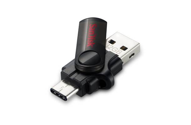 Type-CコネクタとUSB 3.0コネクタを搭載した「サンディスク デュアル USB ドライブ Type-C」