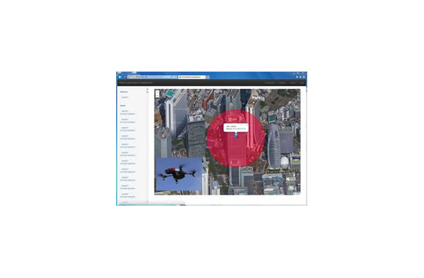 集積した音を解析し、データベースと照合してドローンの接近を検知する。センサーを複数箇所に設置して一元管理することも可能だ（画像はプレスリリースより）