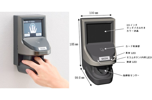 同社の認証システム「セサモ」シリーズは、初代モデルが指紋認証、次のモデルでは手のひら静脈認証と進化し、今回のモデルで指静脈認証に至っている（画像はプレスリリースより）