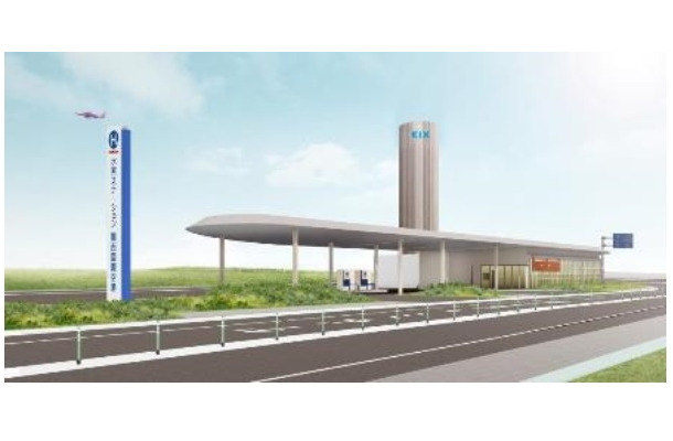 岩谷産業が関西国際空港に斬新なデザインを採用した水素ステーションを新設へ（イメージ図）