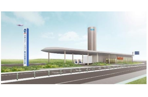岩谷産業が関西国際空港に斬新なデザインを採用した水素ステーションを新設へ（イメージ図）