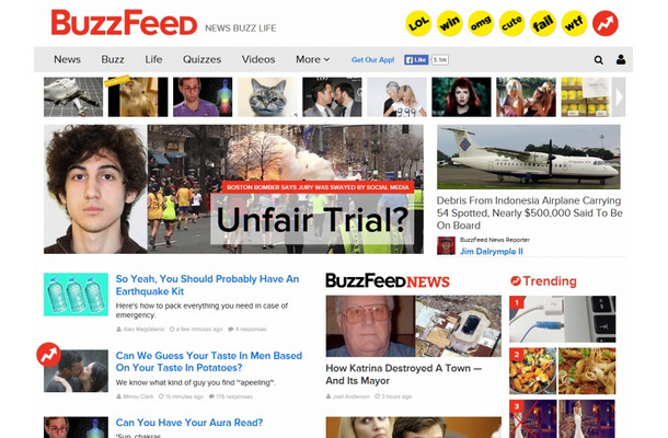 「BuzzFeed」サイト