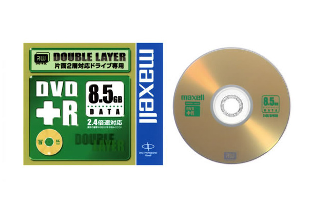 日立マクセル、8.5Gバイトの片面2層記録対応データ用DVD+Rディスク