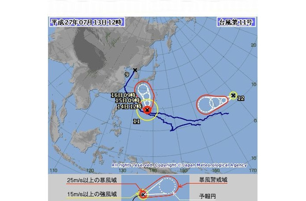 台風経路図