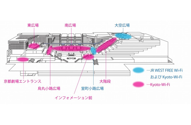 京都駅内のサービス提供箇所