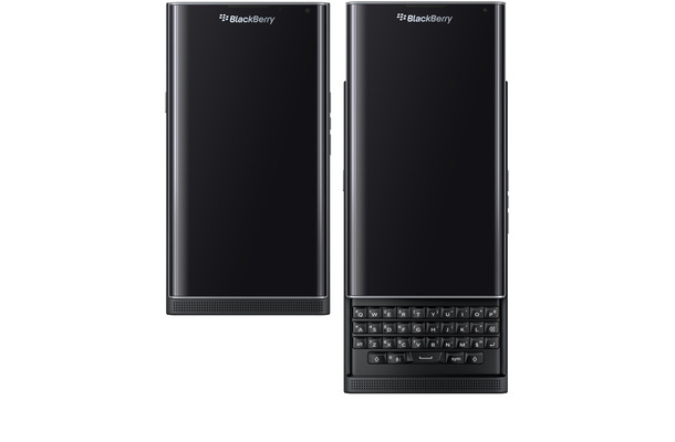 エッジまでスクリーンになっており、タッチと物理キーボード両方を搭載している「BlackBerry Priv」