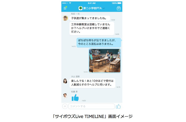 「サイボウズLive TIMELINE」画面イメージ